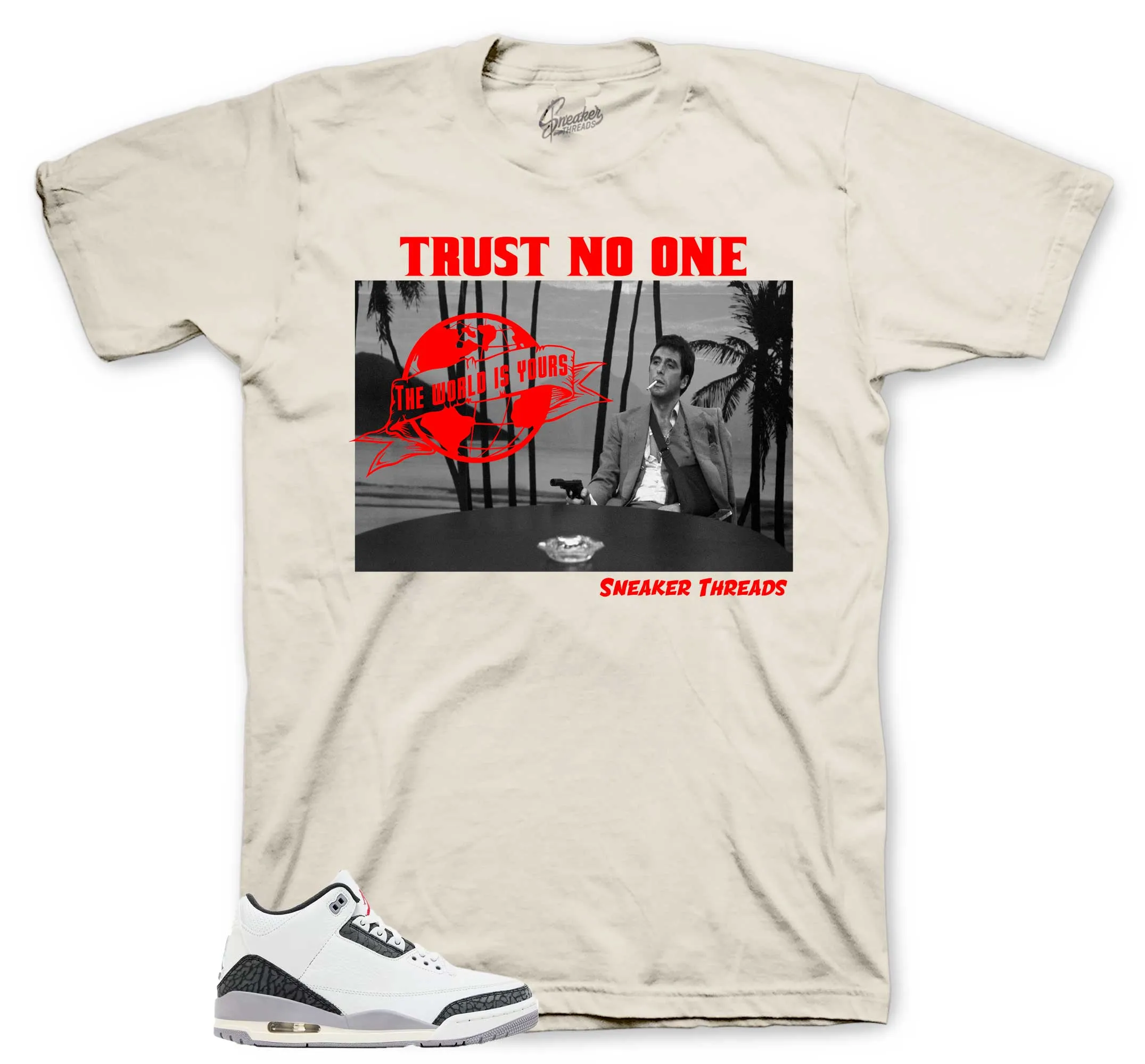 Retro 3 Cement Gray Trust Issues Shirt