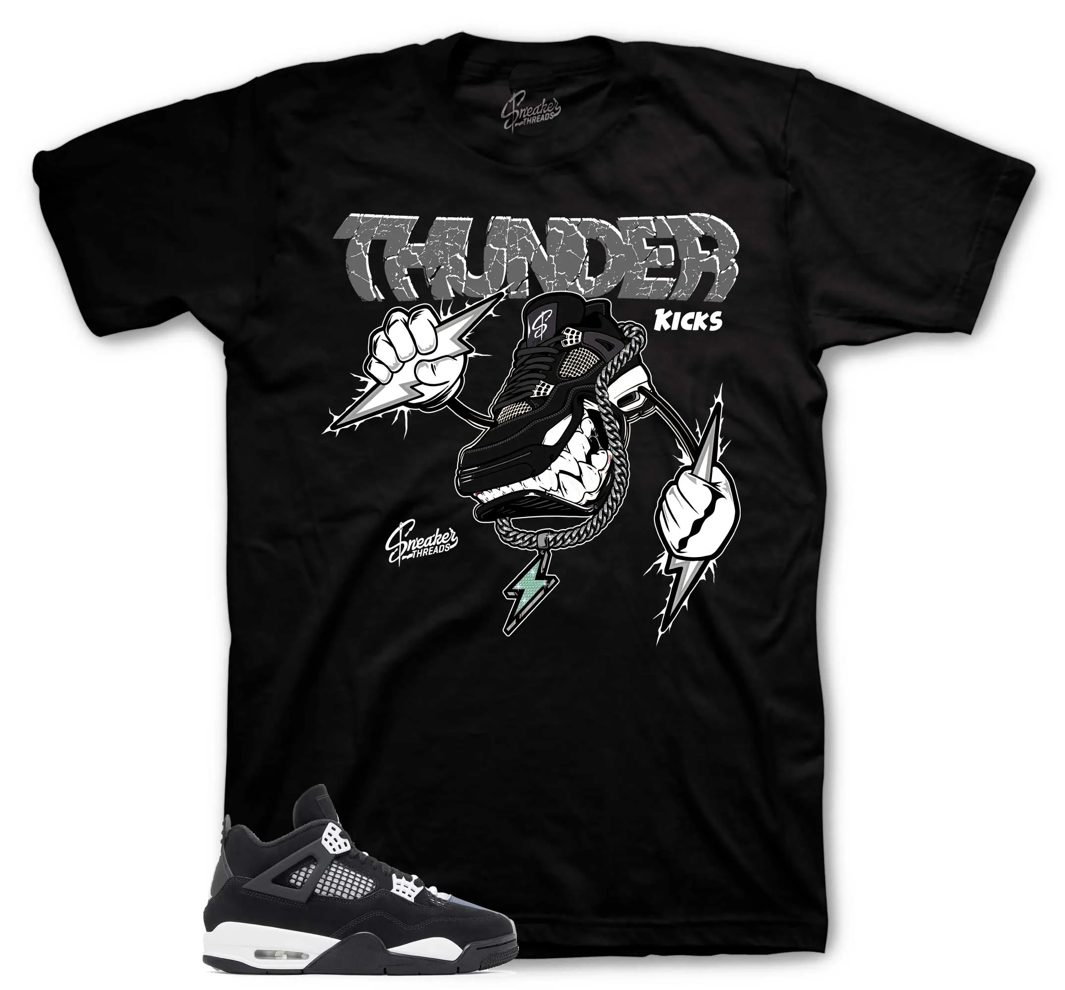 Retro 4 White Thunder Fly Kicks Shirt