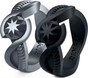Rinfit Silicone Rings for Women - Rubber Ring Women - Bridal or Promise Rings - Round & Pear Silicone Wedding Bands - Patented Design