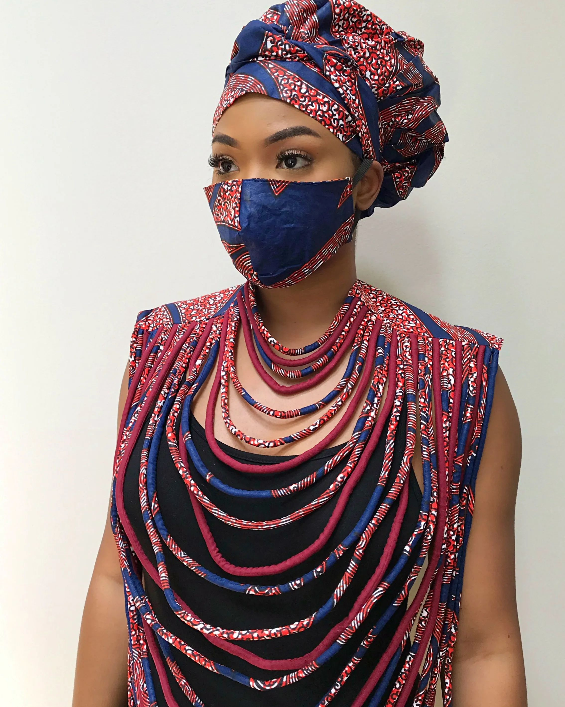 Rosilia African Print 24 Strands Statement Rope
