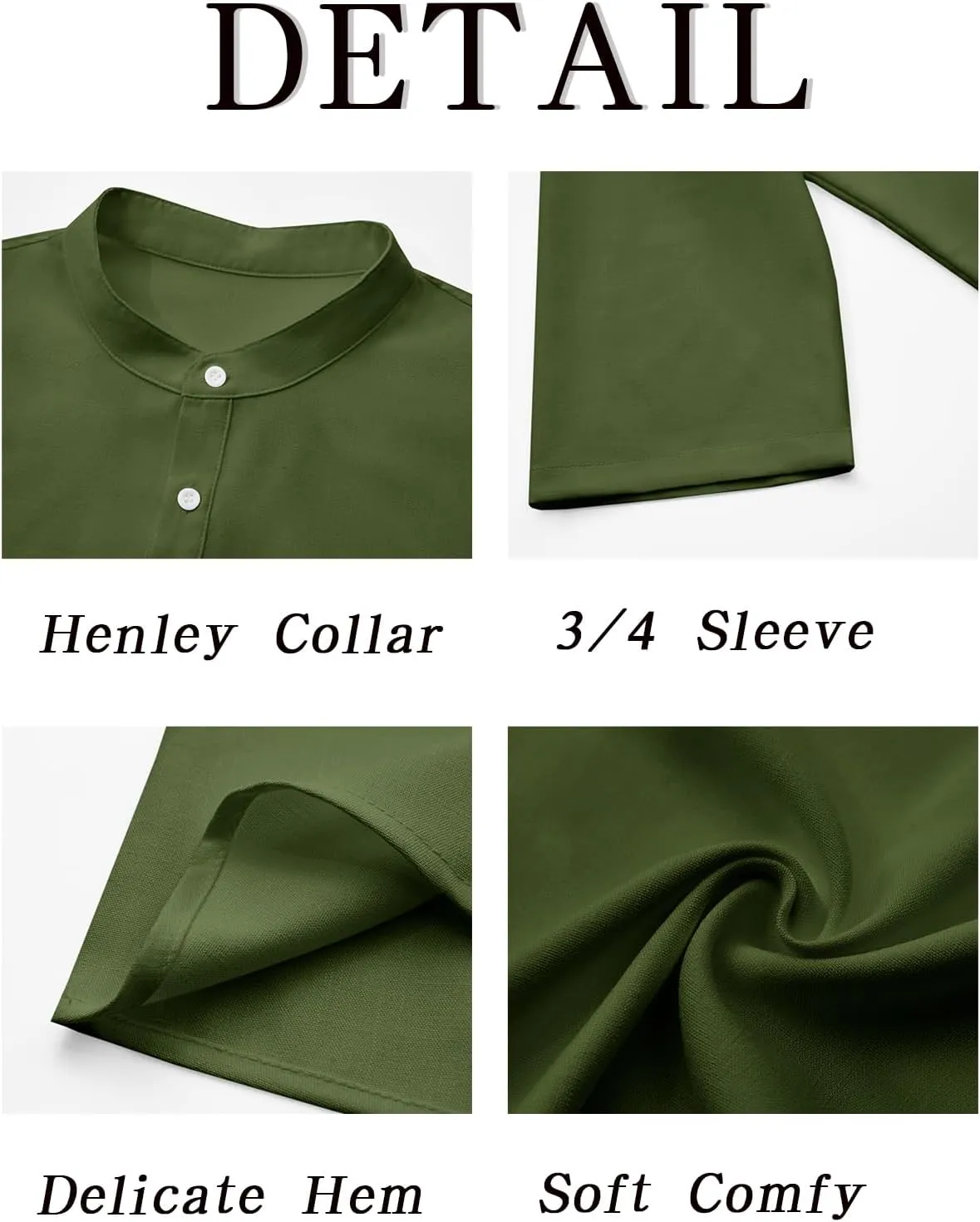 Runcati Mens Linen Henley Shirts Casual Lightweight 3/4 Sleeve T-Shirt Summer Beach Yoga Hippie Tops