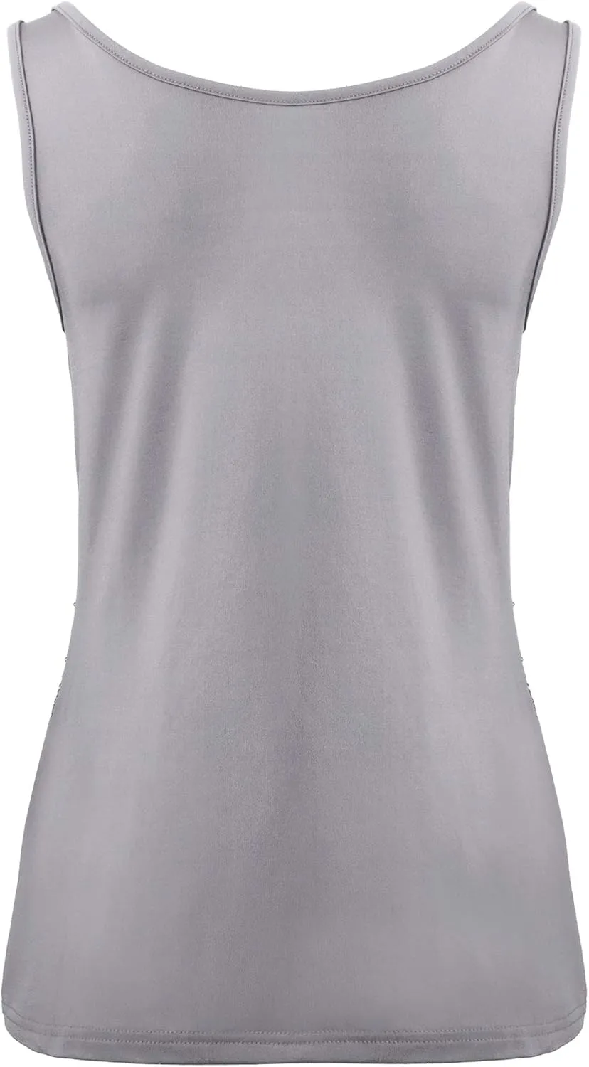 SATINIOR Women's Sleeveless Glitter Sequin Tank Tops Shimmer Vest Tops Glitter Camisole for Women Girl