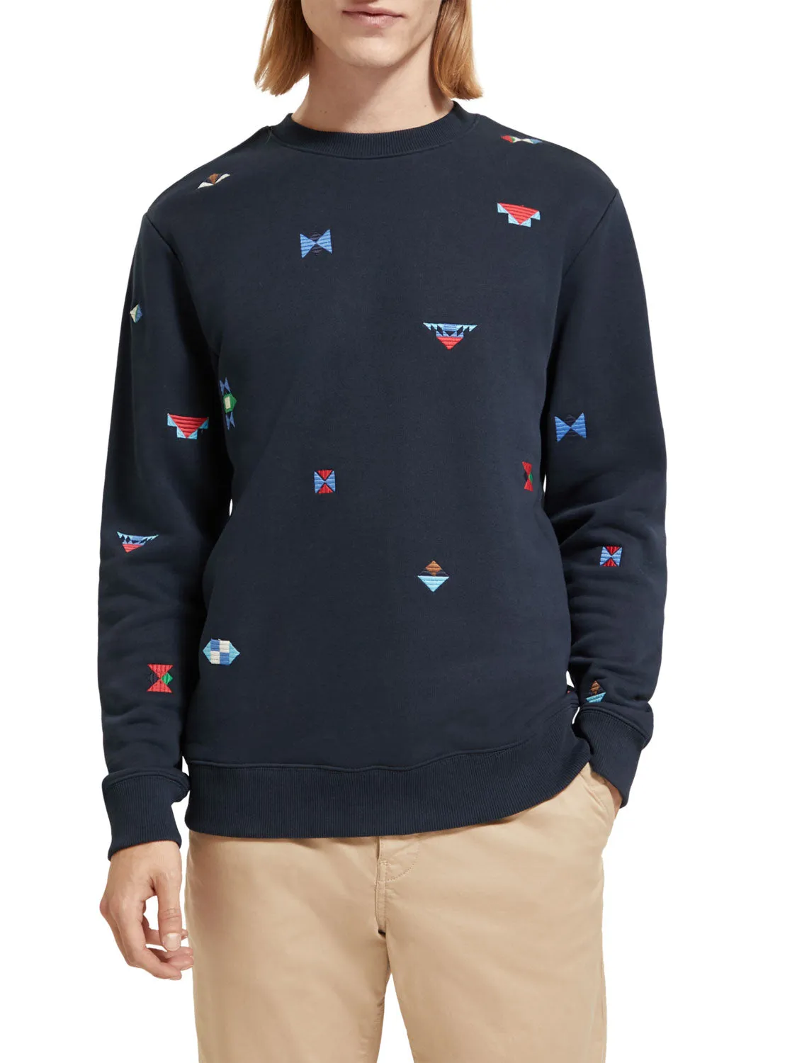 Scotch and Soda Embroidered Sweat - Navy
