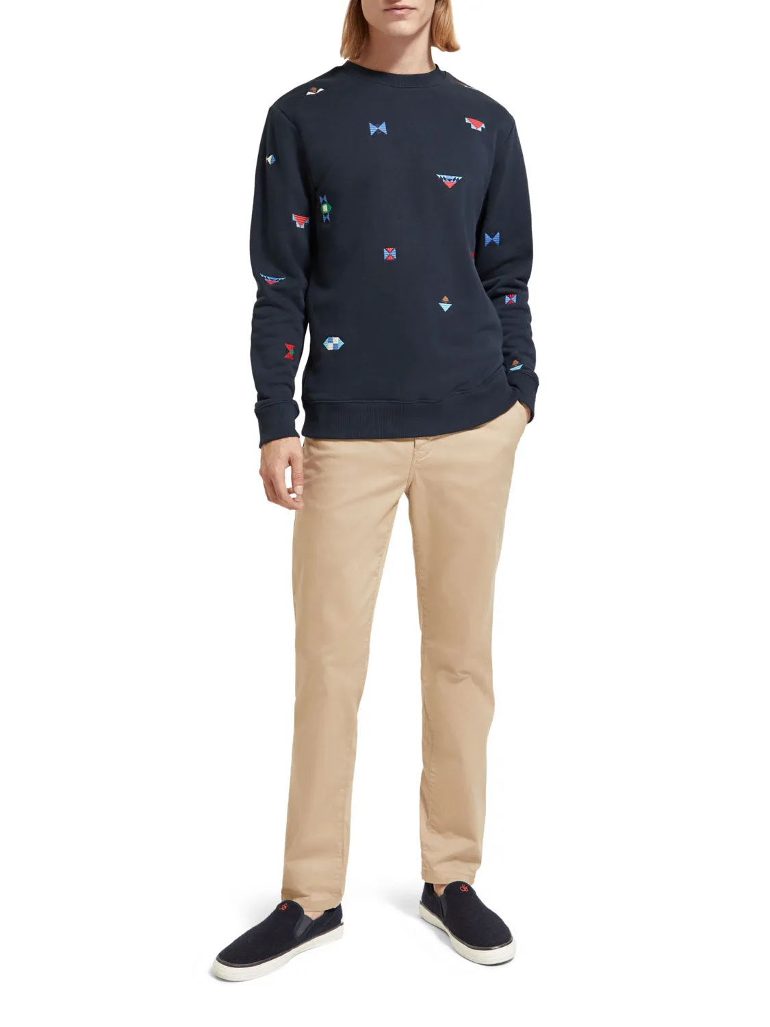 Scotch and Soda Embroidered Sweat - Navy