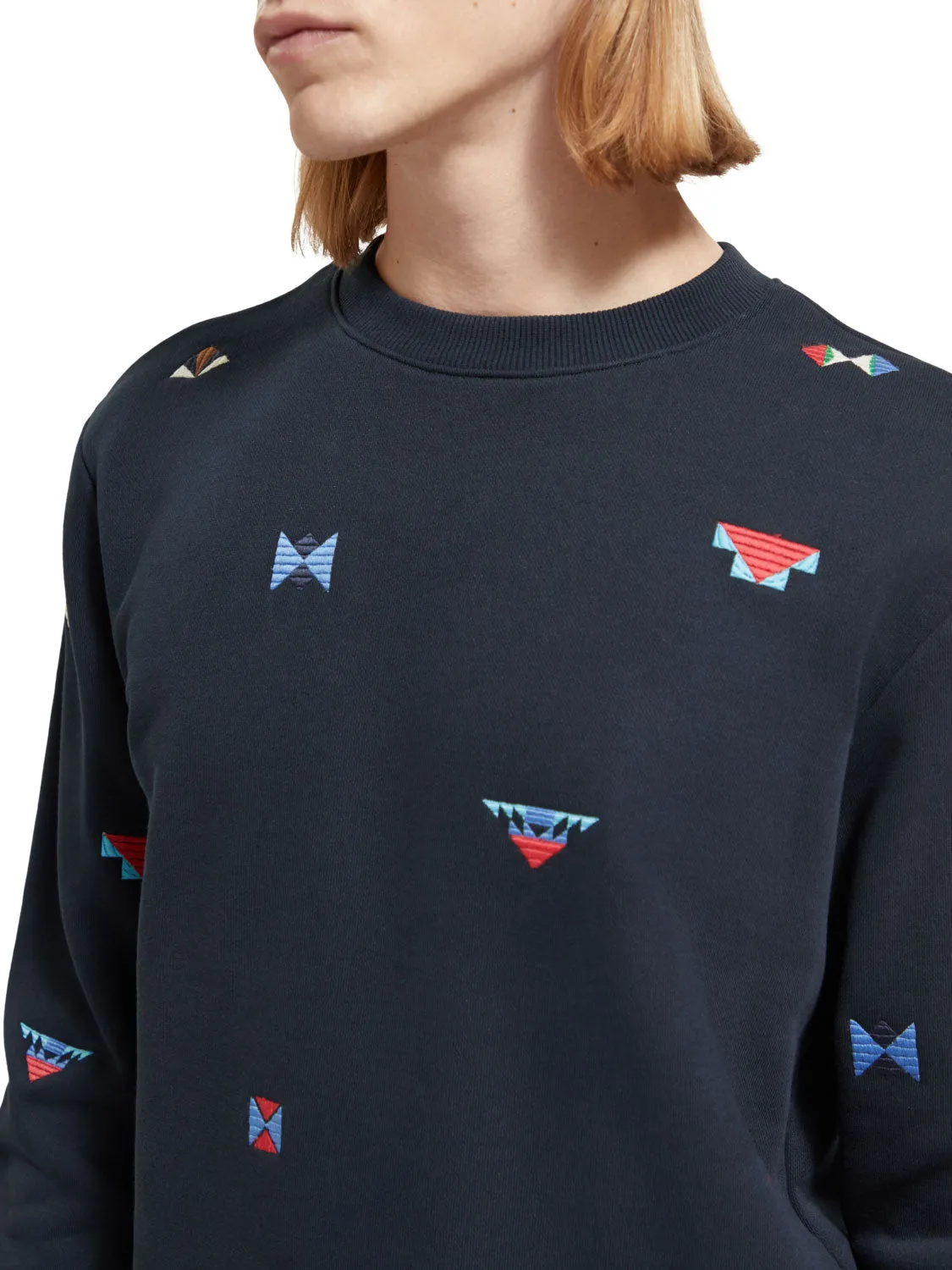 Scotch and Soda Embroidered Sweat - Navy