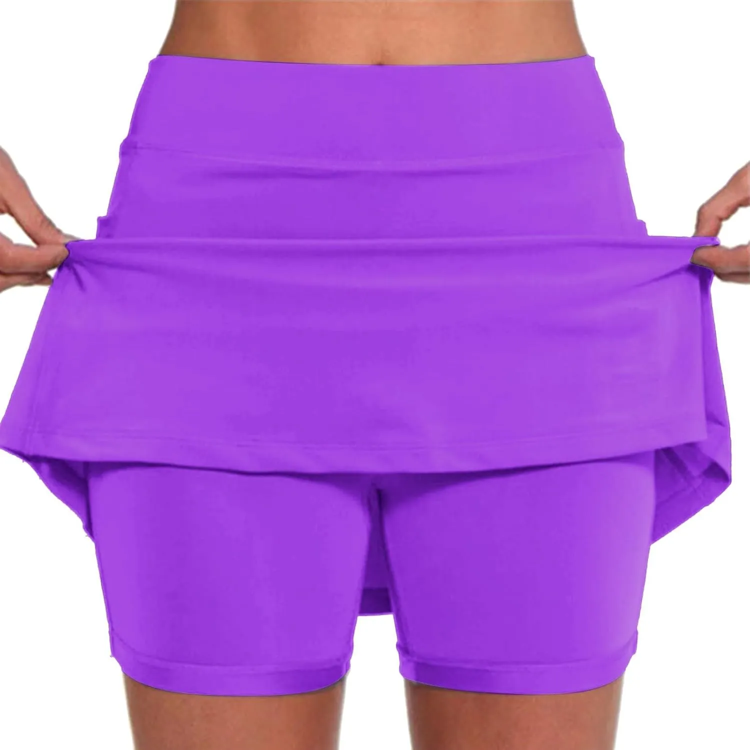 Skorts for Woman High Wasited Athletic Skirt with Shorts Underneath Plus Size Sports Pants Tennis Golf Workout Skirts