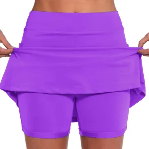 Skorts for Woman High Wasited Athletic Skirt with Shorts Underneath Plus Size Sports Pants Tennis Golf Workout Skirts