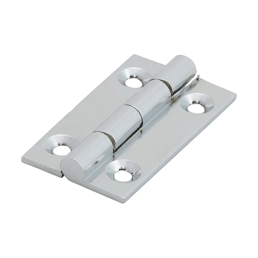 Solid Brass Solid Drawn Hinge - 38 x 22mm - Polished Chrome