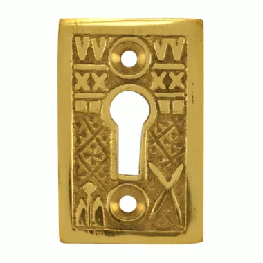 Solid Brass Tiny Key Hole Cover (Polished Brass Finish)