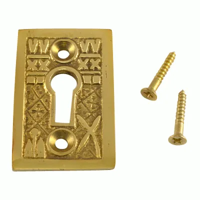 Solid Brass Tiny Key Hole Cover (Polished Brass Finish)