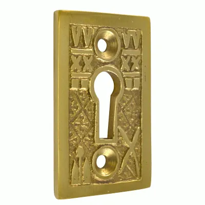 Solid Brass Tiny Key Hole Cover (Polished Brass Finish)