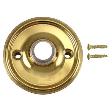 Solid Brass Traditional Style Doorbell (Polished Brass Finish)