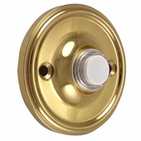 Solid Brass Traditional Style Doorbell (Polished Brass Finish)