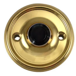 Solid Brass Traditional Style Doorbell (Polished Brass Finish)