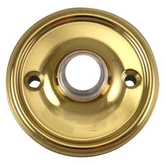 Solid Brass Traditional Style Doorbell (Polished Brass Finish)
