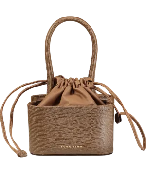 Song Ryoo Brown Curvy Top Handle Bucket Bag
