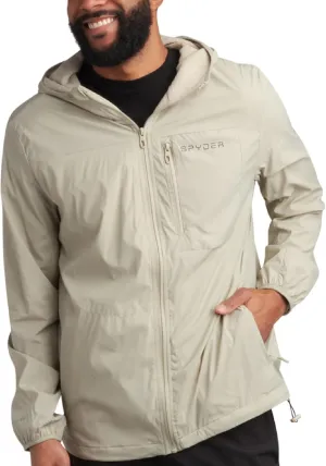 Spyder Mens Rain Jacket - Wind & Water Resistant Rain Coats for Men - Hooded Mens Windbreaker Lightweight for Travel and Golf