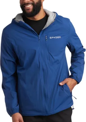 Spyder Mens Rain Jacket - Wind & Water Resistant Rain Coats for Men - Hooded Mens Windbreaker Lightweight for Travel and Golf