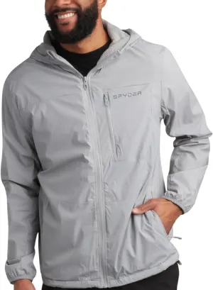 Spyder Mens Windbreaker Jacket - Lightweight Wind & Water Resistant Rain Coat for Men, Hooded Rain Jacket Men for Travel Golf