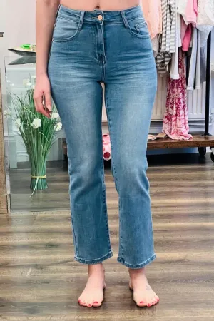Straight Leg Denim Jeans