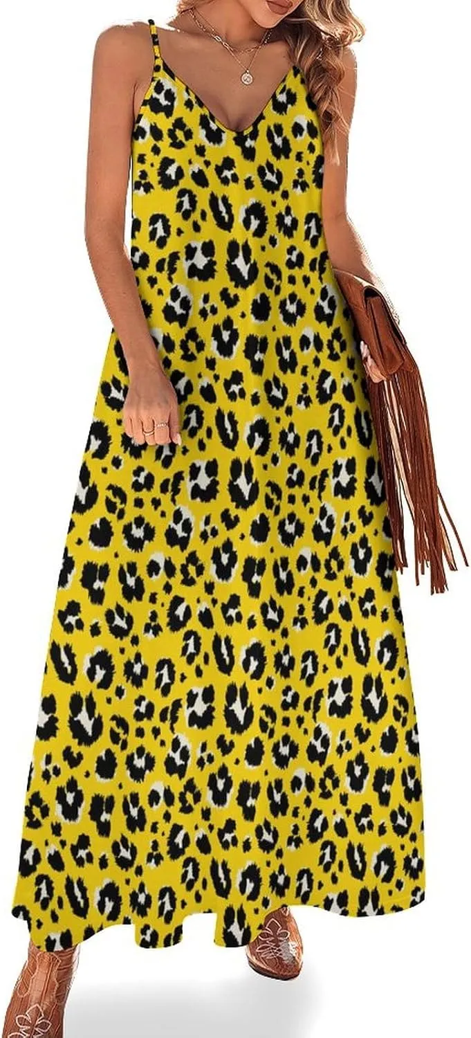 Succulents Pattern Long Dress Woman Fit Gowns V Neck Wrap Maxi Skirts Summer Gown Working Dresses