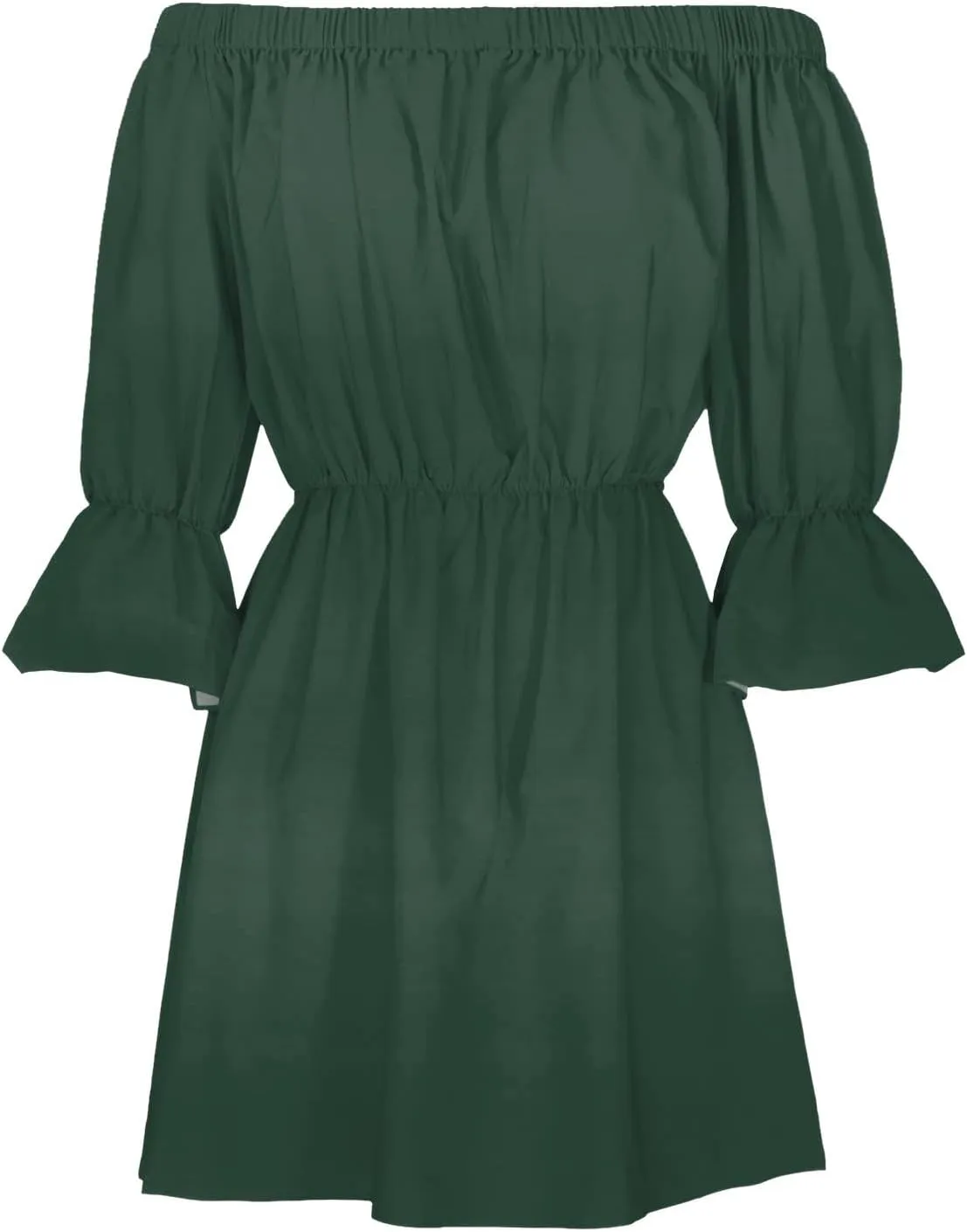 Summer Dresses for Women 2024 Off The Shoulder Ruffle Mini Dress Elastic Waist Long Sleeve Swing Boho Sun Dress