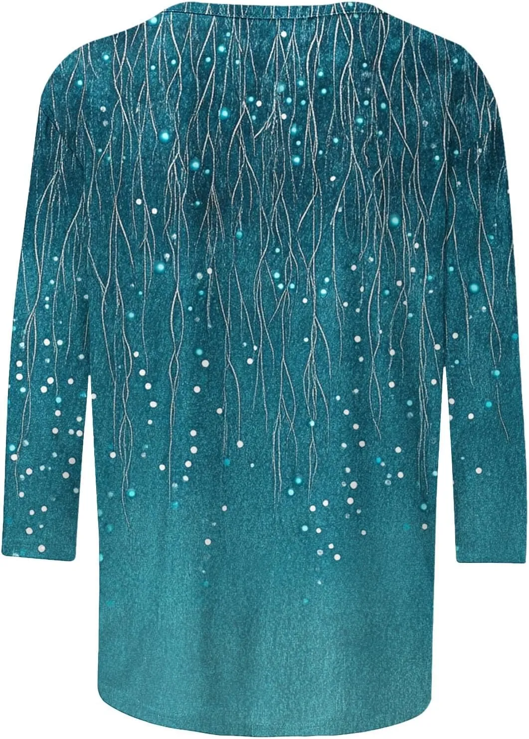 Summer Tops for Women 2025 3/4 Sleeve Floral Dressy Shirts Loose Fit Comfy Casual Blouses Trendy Boho Shirt