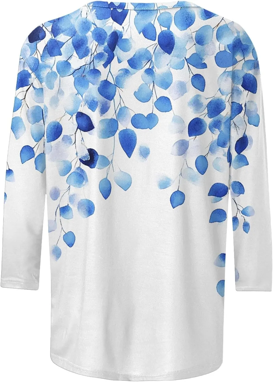 Summer Tops for Women 2025 3/4 Sleeve Floral Dressy Shirts Loose Fit Comfy Casual Blouses Trendy Boho Shirt