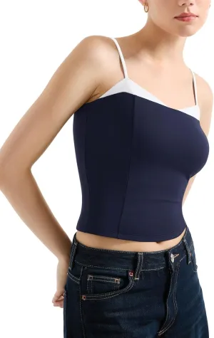 SUUKSESS Women Double Lined Spaghetti Strap Cami Going Out Y2k Sleeveless Tank Tops
