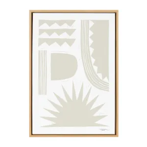 Sylvie Burst Neutral Framed Canvas by Statement Goods