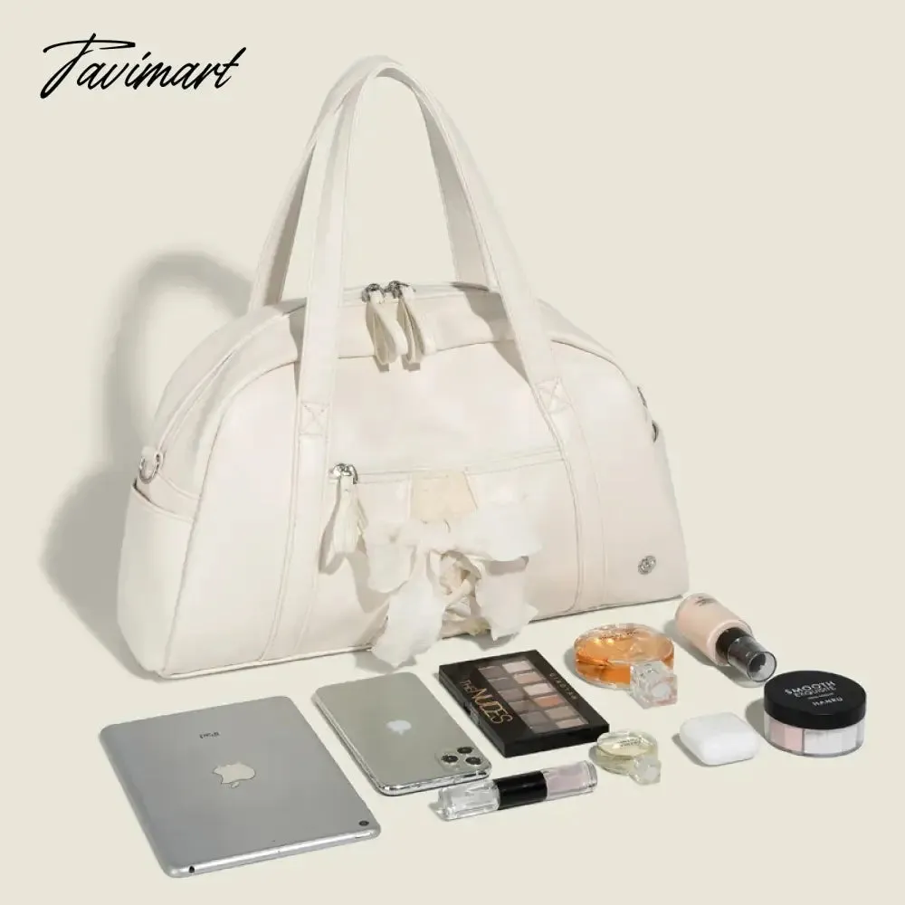 TAVIMART  -  Japan Style Pillow Bags For Women Luxury Designer Handbags Purses 2024 New In PU Silk Scarf Bow Large Capacity Underarm Shoulder