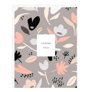 Thank You Floral Pattern Card