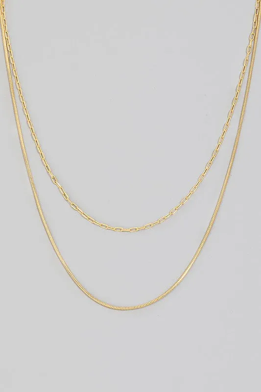 The Katalina Dainty Layered Chain Necklace