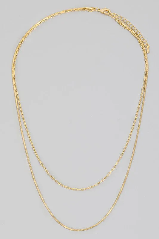 The Katalina Dainty Layered Chain Necklace