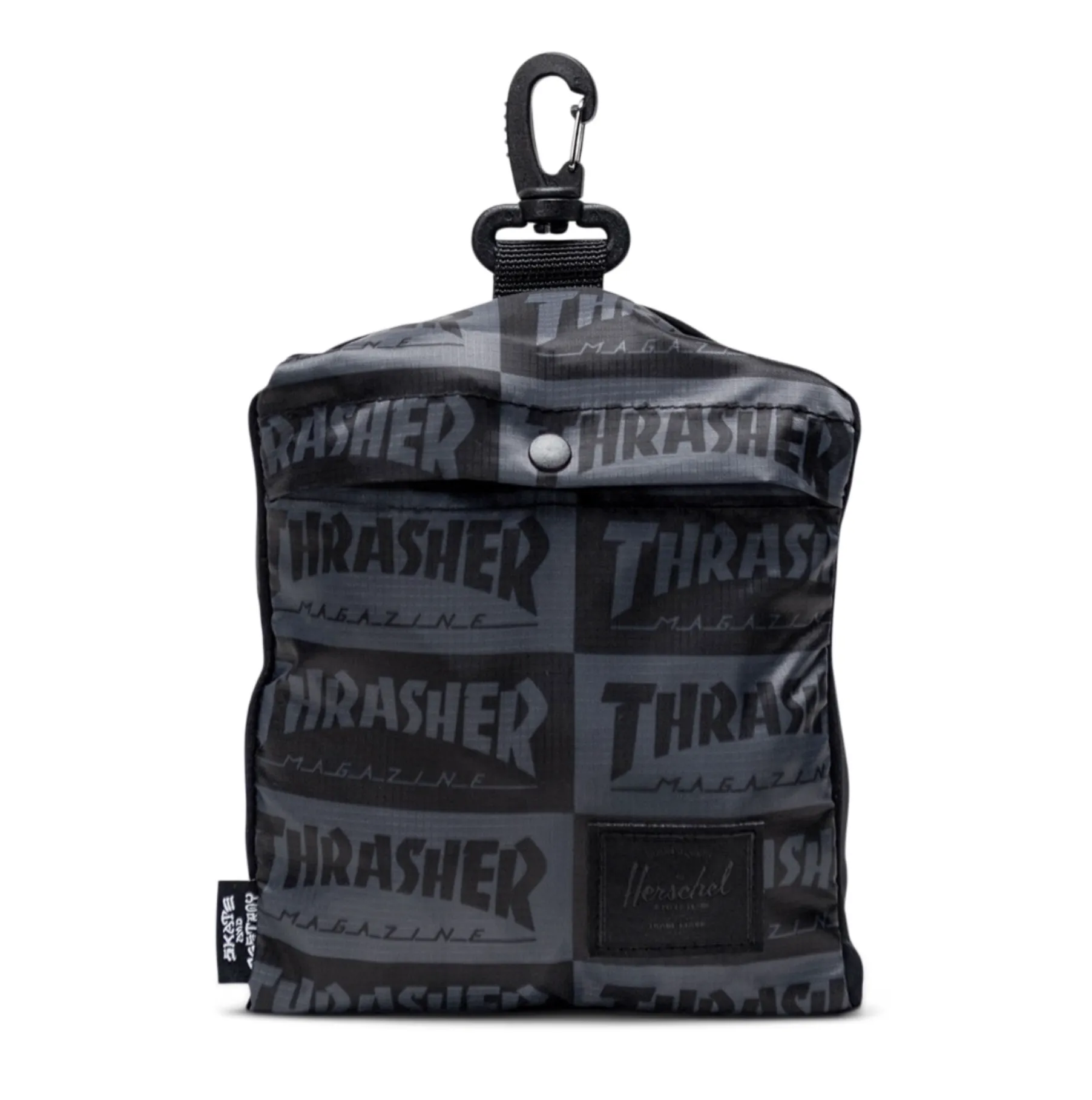 THRASHER X HERSCHEL PACKABLE DAYPACK BLACK/GREY