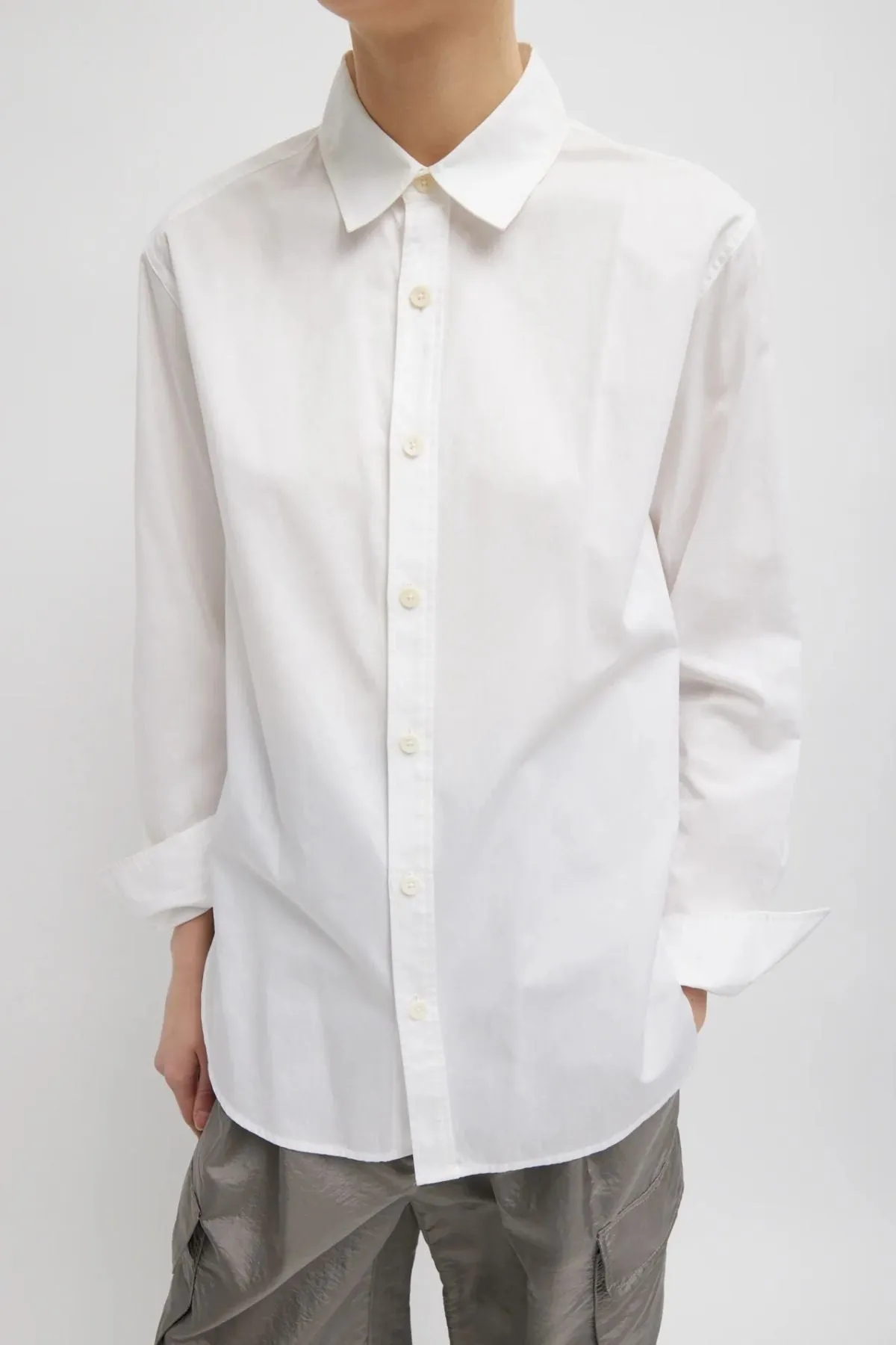 Tibi Charlie Men's Slim Shirt - White
