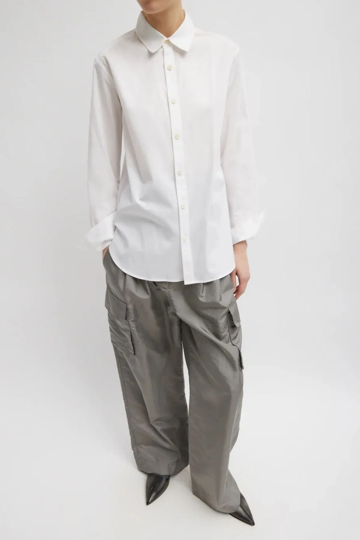 Tibi Charlie Men's Slim Shirt - White
