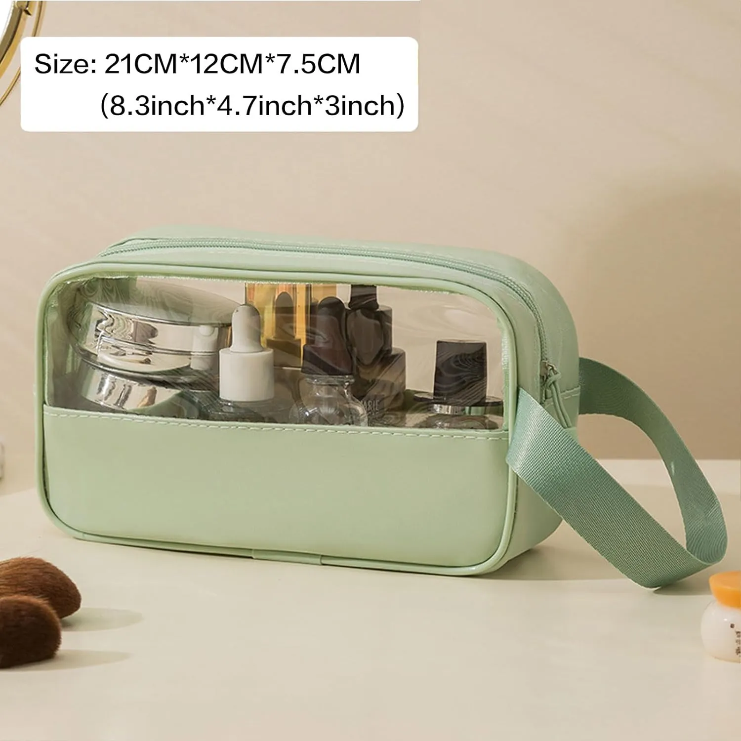 Toiletry Travel Wash Bag Waterproof Portable Traveling Accessories Organizer For Women and Men, Green