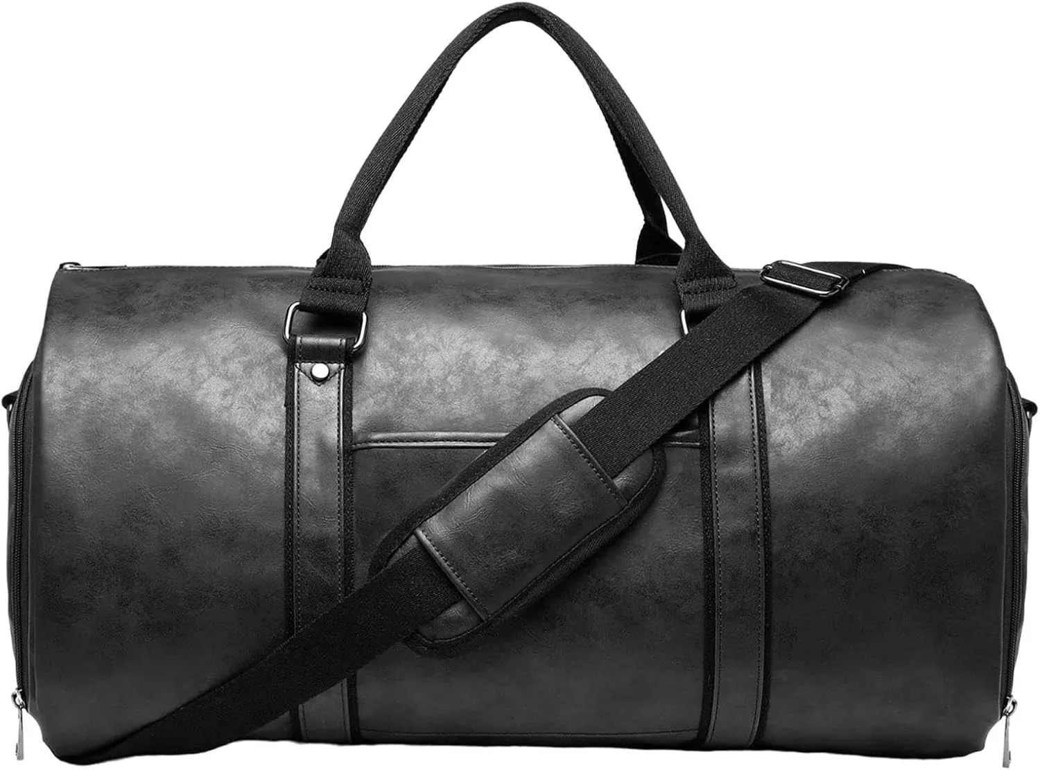 Travel Garment Duffle Bag, Convertible Suit Carrier Bag, 2-in-1 Garment Travel Bag, Leather Dress Suitcase, Suit Carrier With Shoes Compartment, Vacation Suitcase With Garment Section