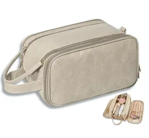 Travel Toiletry Bag for Women Travel Cosmetic Bag Waterproof Makeup Bag Coquette Accessories (grey)