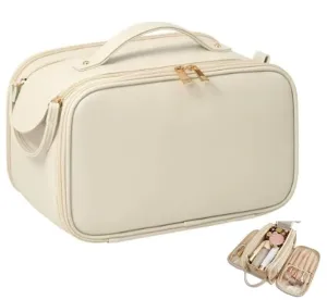 Travel Toiletry Bag for Women Travel Cosmetic Bag Waterproof Makeup Bag Coquette Accessories (white)