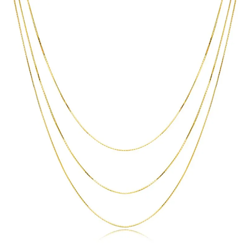 Triple Layered Snake Chain Necklace