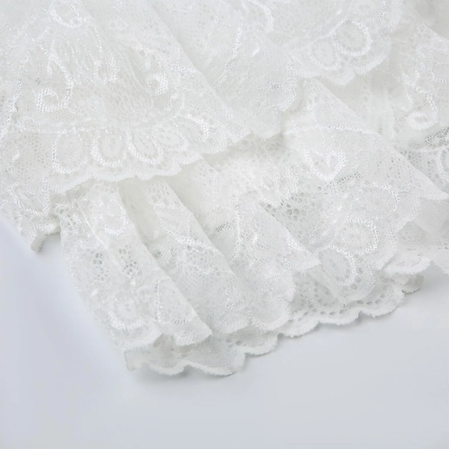Tutu Skirts for Women Mesh Lace Layer Skirts Low Waisted Tulle Midi Skirt Puffy Short Skirt Ruffle Tiered Lace Skirt