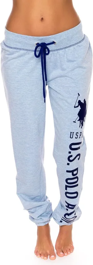 U.S. Polo Assn. Womens Sweatpants - Women Joggers Sweats with Logo Print - French Terry Poly-Cotton