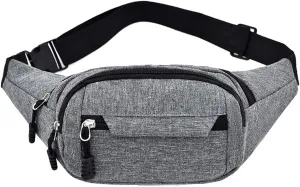 VALICLUD Sports Accessories Grey Fanny Pack Men Waist Bag Fashion Waist Packs Running Belt
