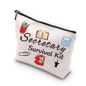 WCGXKO Secretary Survival Kit Secretary Gift Travel Accessories Toiletry Bag Makeup Bag (SECRETARY)