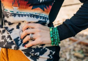 Western Chic' Turquoise Stretch Bracelet
