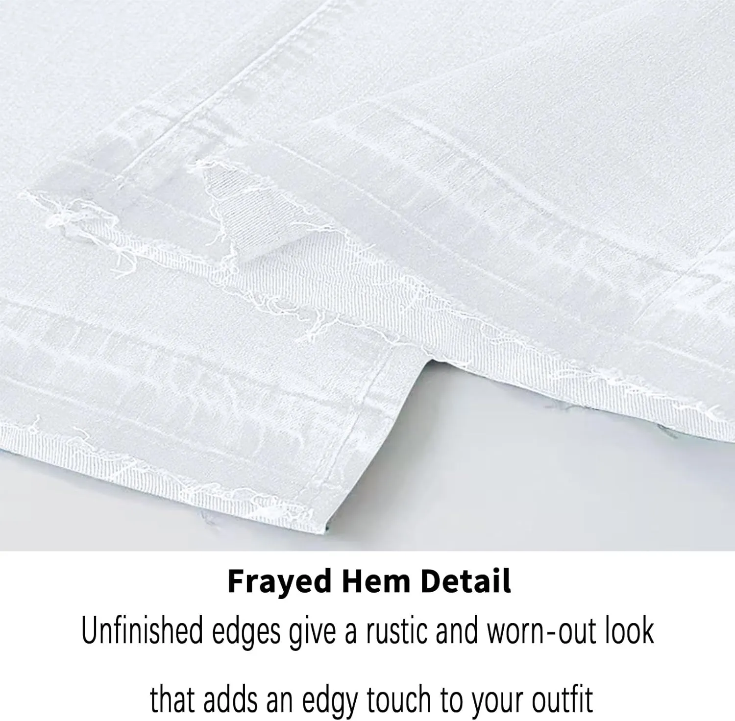 Wide Leg Capri Pants for Women Stretchy High Waisted Frayed Hem Loose Denim Jeans