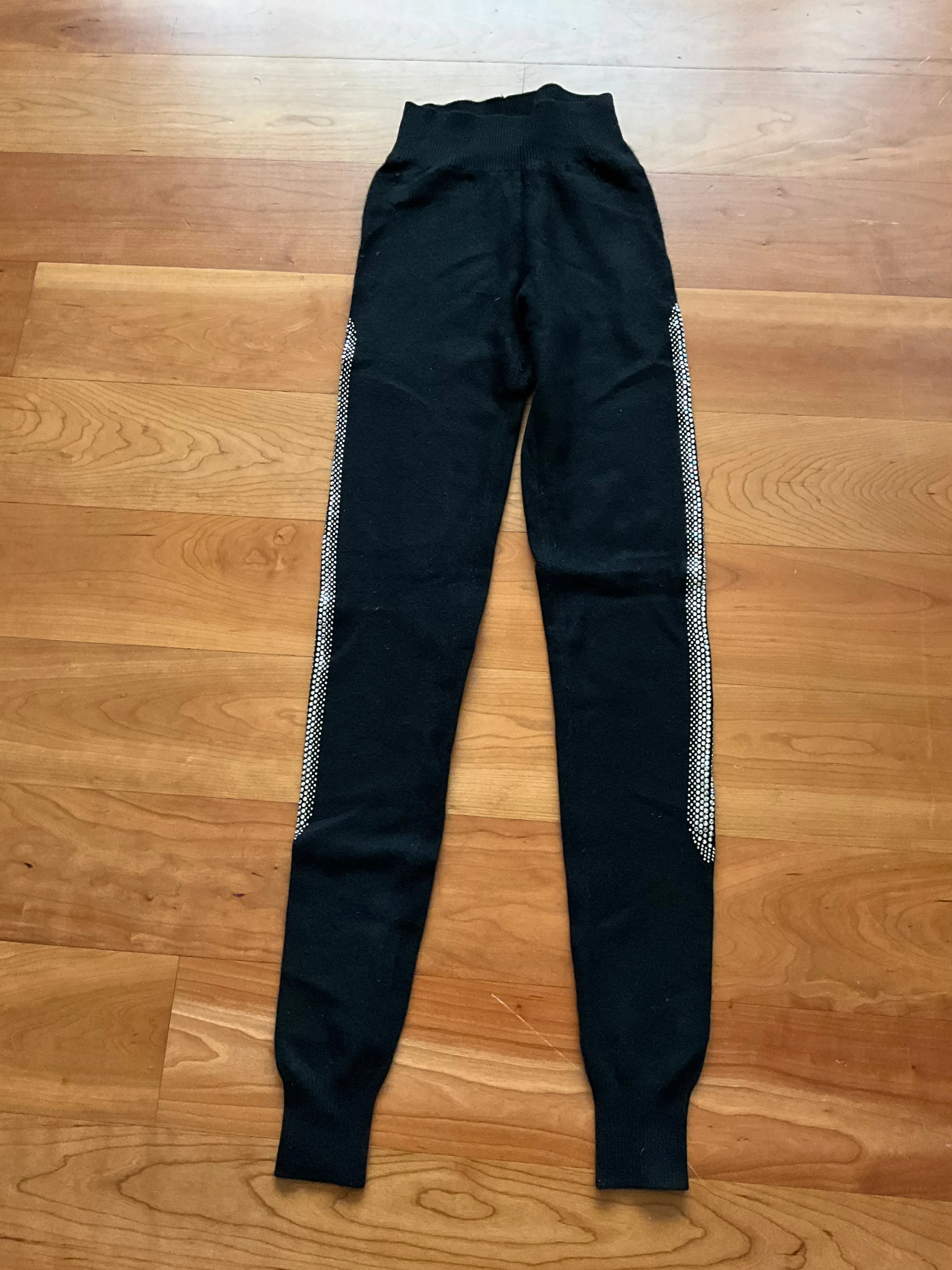William Sharp Swarovski Crystals Cashmere Leggings Trousers Size S small ladies