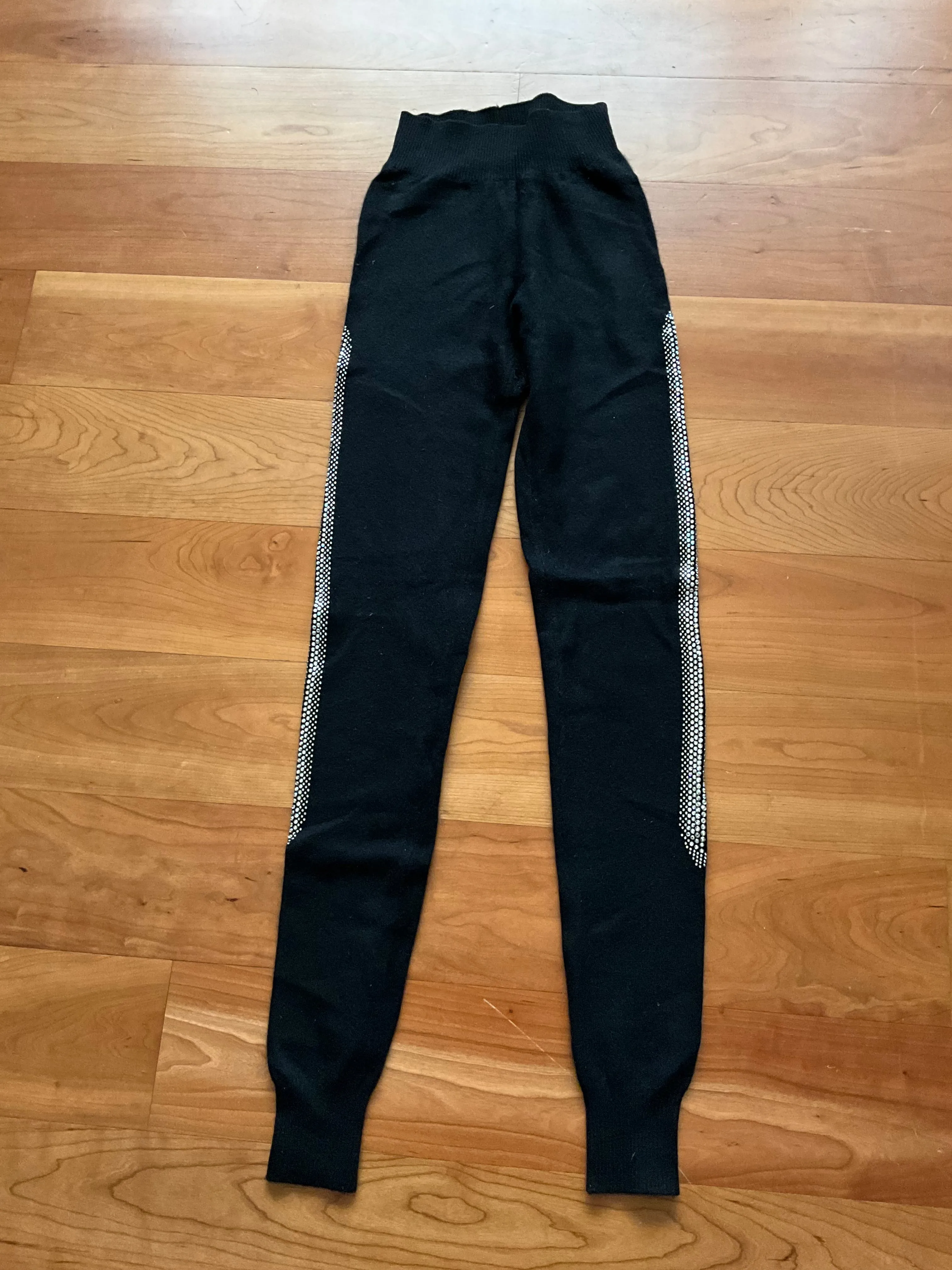 William Sharp Swarovski Crystals Cashmere Leggings Trousers Size S small ladies